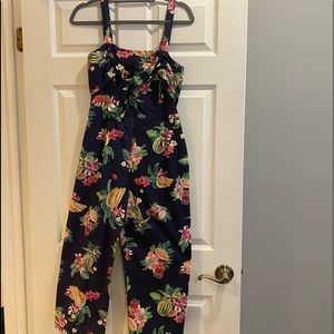 Zara floral jumpsuit with pockets